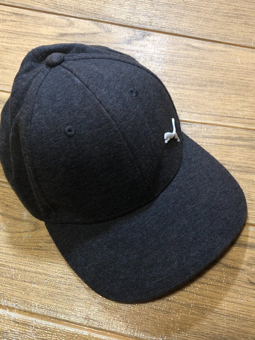 Puma Black Adult cap, adjustable hook and loop strap